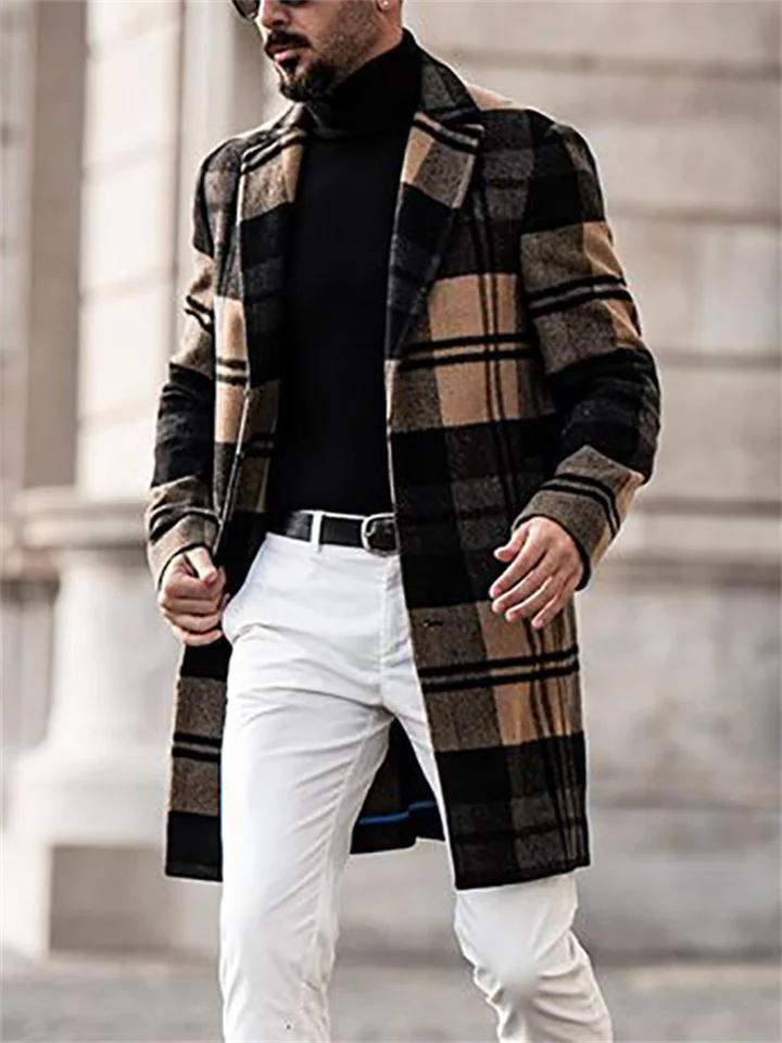 Men's Fashion Print Casual Coat