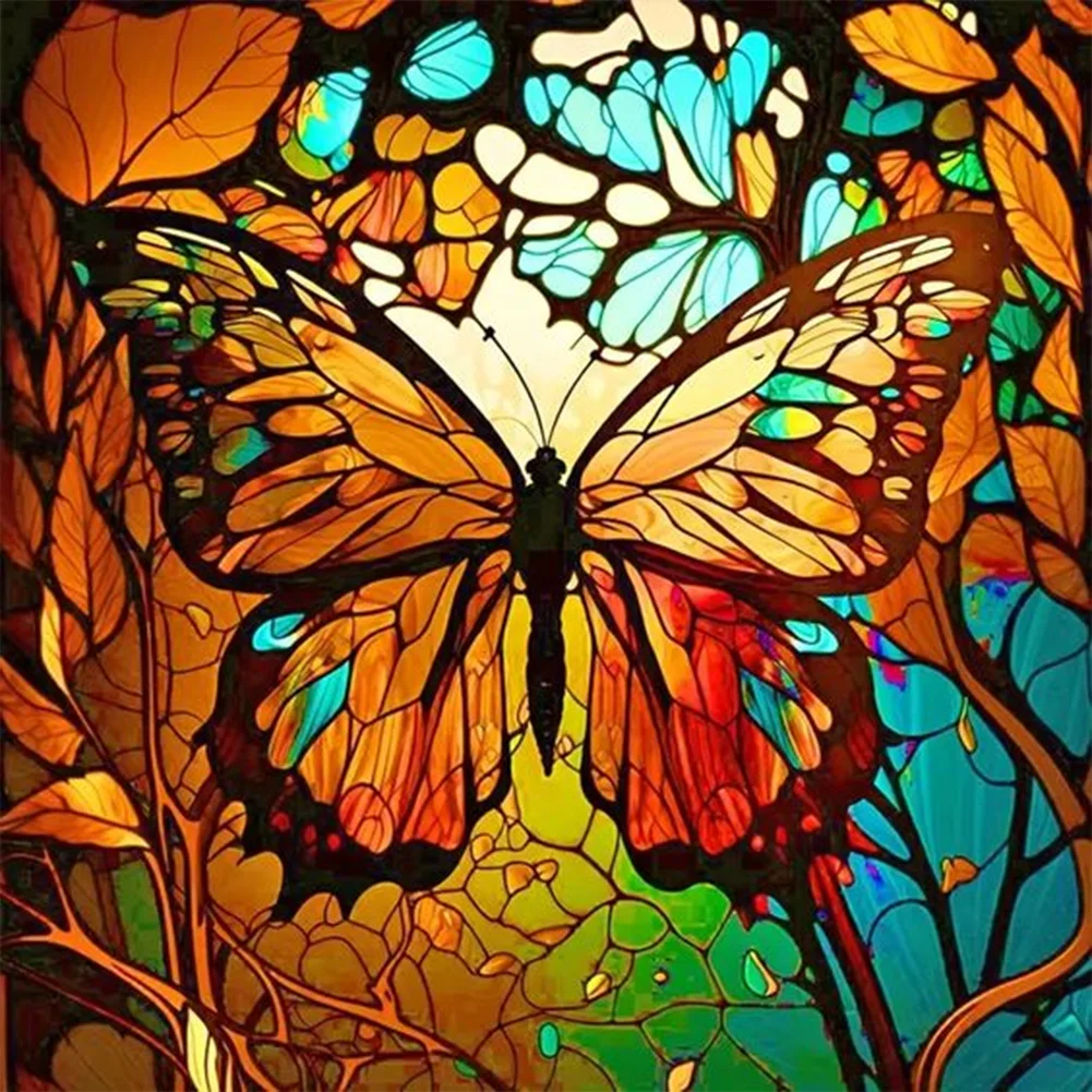 Diamond Painting - Full Round Drill - Butterfly(Canvas|30*30cm)