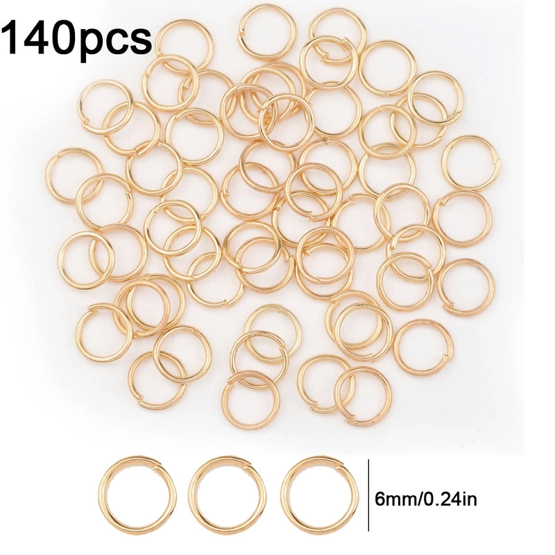 1 Set Diameter 3mm Diameter 4mm Diameter 5mm Alloy Solid Color Open Jump Rings Jewelry Accessories