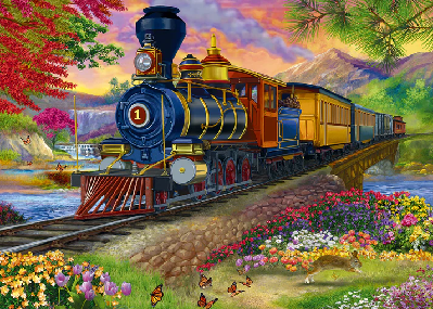 DIY Painting By Numbers | Trains - 40*50cm