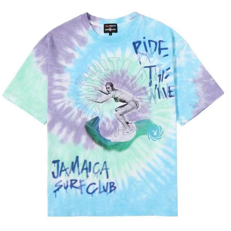 SAINT  Tie-dye Graphic Print T-Shirts