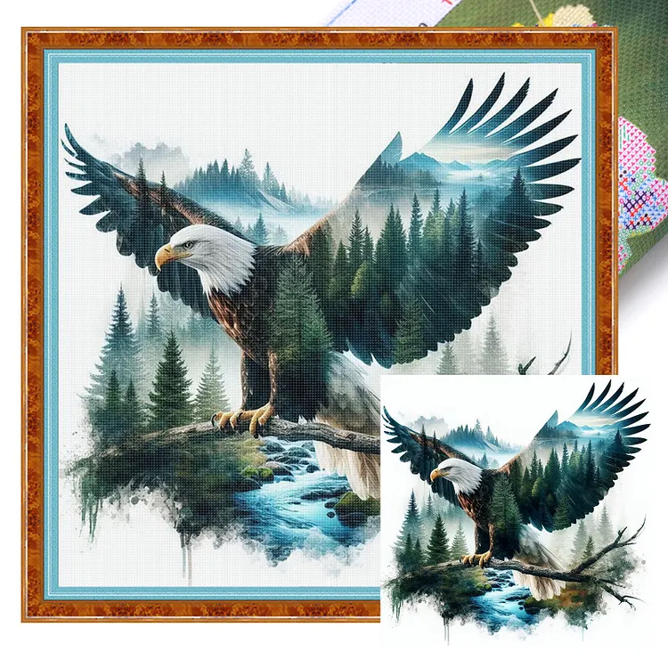 【Huacan Brand】Silhouette Horse 50*50cm 11CT Stamped Canvas Cross Stitch gbfke