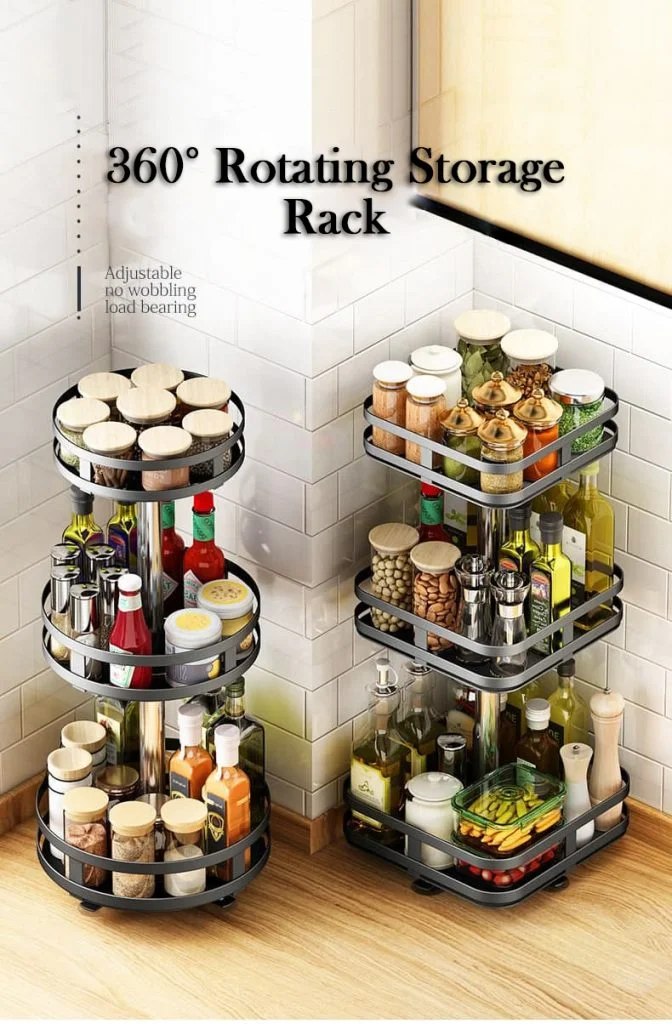 360° Rotating Storage Rack.Utilize in any room of the house