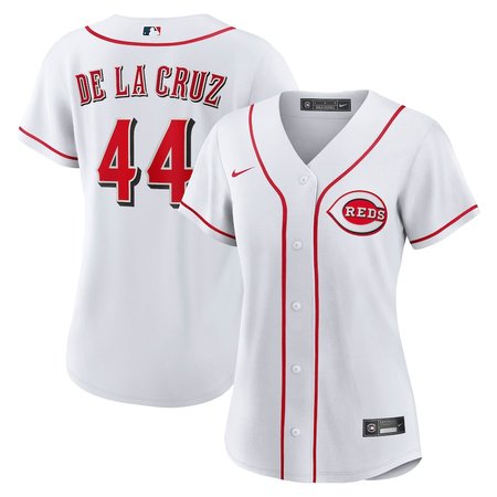 Women's Cincinnati Reds #44 Elly De La Cruz  White Home Replica Jersey
