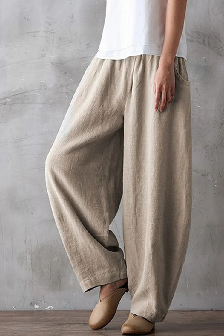 Women's Fashion, Loose Cotton Linen Casual Pants