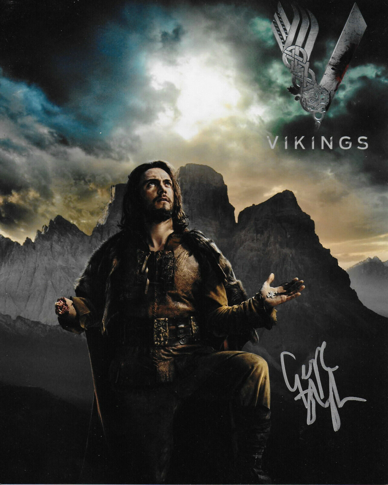 George Blagden Original Autographed 8X10 Photo Poster painting - Vikings