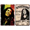 2PCS Bob Marley - Ensemble de panneaux en m&eacute;tal(20*30cm/30*40cm) - Musique