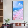 Pink Rose Beach 5D DIY Diamonds Painting Kits Full Round Drill Wall Art (A6100)