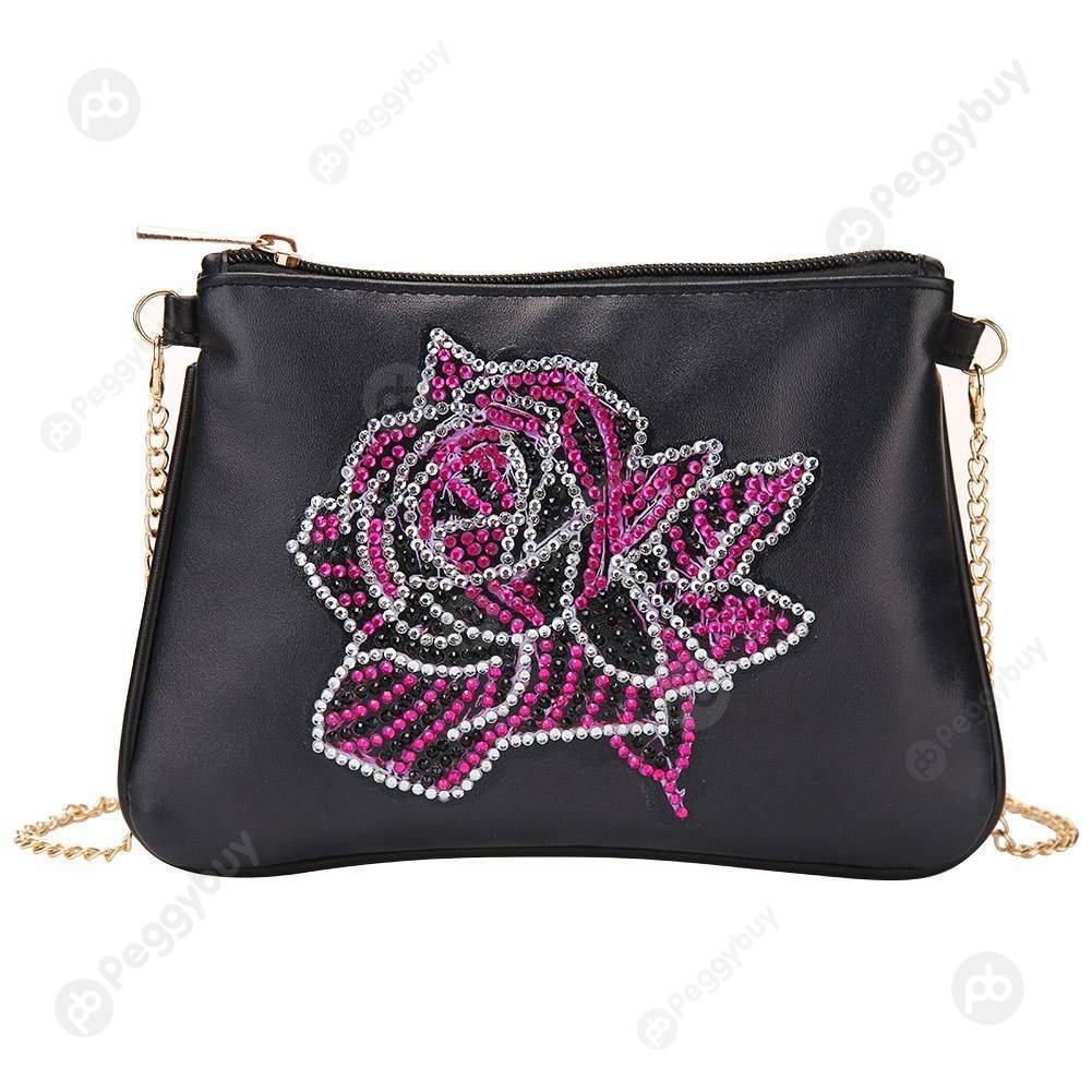 

Flower-DIY Creative Diamond Wristlet Bag, 501 Original