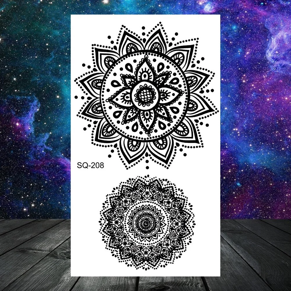 Pirate Anchor Rose Flower Temporary Tattoos For Women Adult Kids Lion Skull Dragon Snake Fake Tattoo Neck Arm Hands Small Tatoos