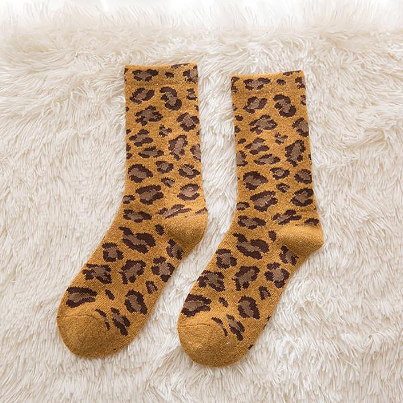 Fashion leopard print comfortable casual socks - Neojana