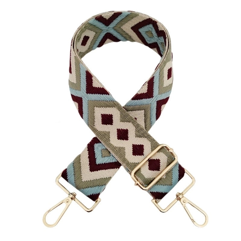 All Seasons Polyester Cotton Color Block Bag Strap