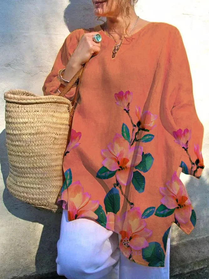 Vintage Long Sleeve Printed Shirt