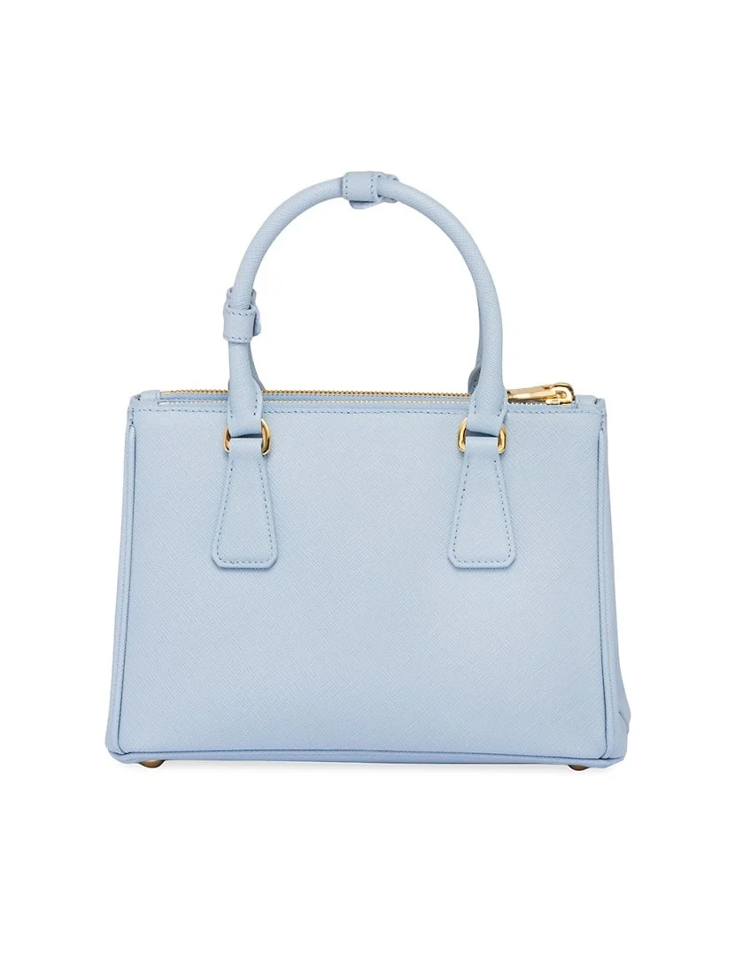 Prada Small Galleria Saffiano Leather Bag blue