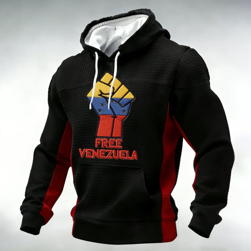 Vintage Free Venezuelan People's Classic Men's Graphic Hoodie artswardrobe