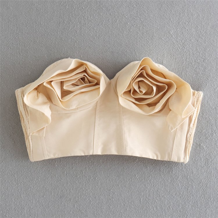 Fashion 3D Flower Bandeau Three Piece Set（Size runs small）