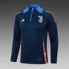 2024/2025 Juventus Half-Pull Training Suit Royal Blue Football Shirt 1:1 Thai Quality