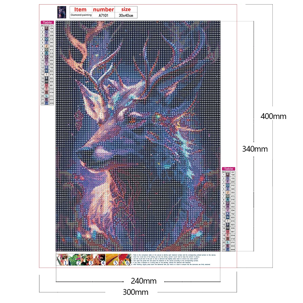 Full Round Diamond Painting 30*40cm - Reindeer