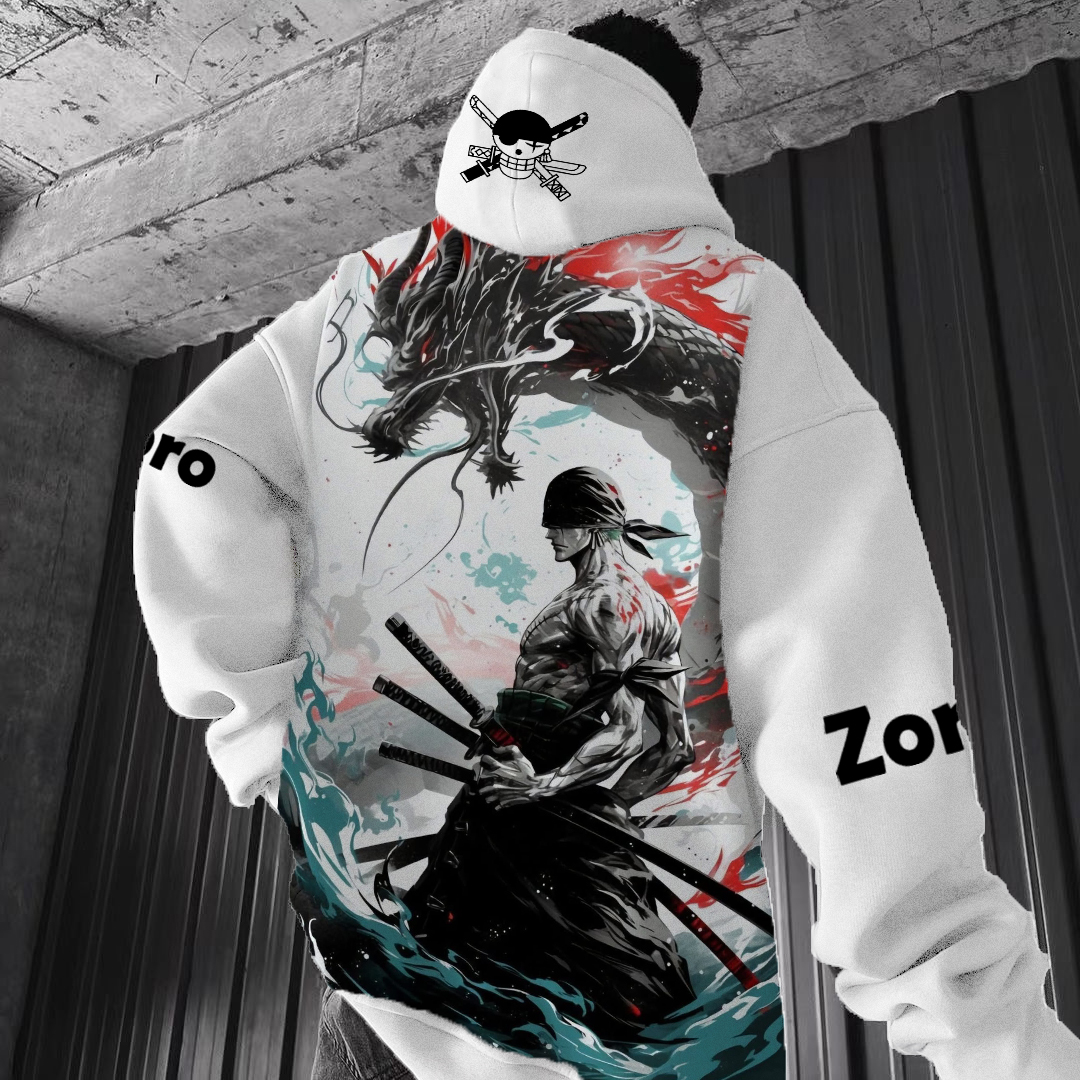 Anime-Inspired Dragon Warrior Hoodie - Perfect for Cosplay and Casual Wear
