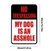 No Treaspassing My Dog Is An Asshole - Vintage Metal Signs - 20*30cm/30*40cm - Warning