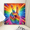 (Box Packaging)Diamond Painting-DIY Crystal Rhinestone Peace Gesture