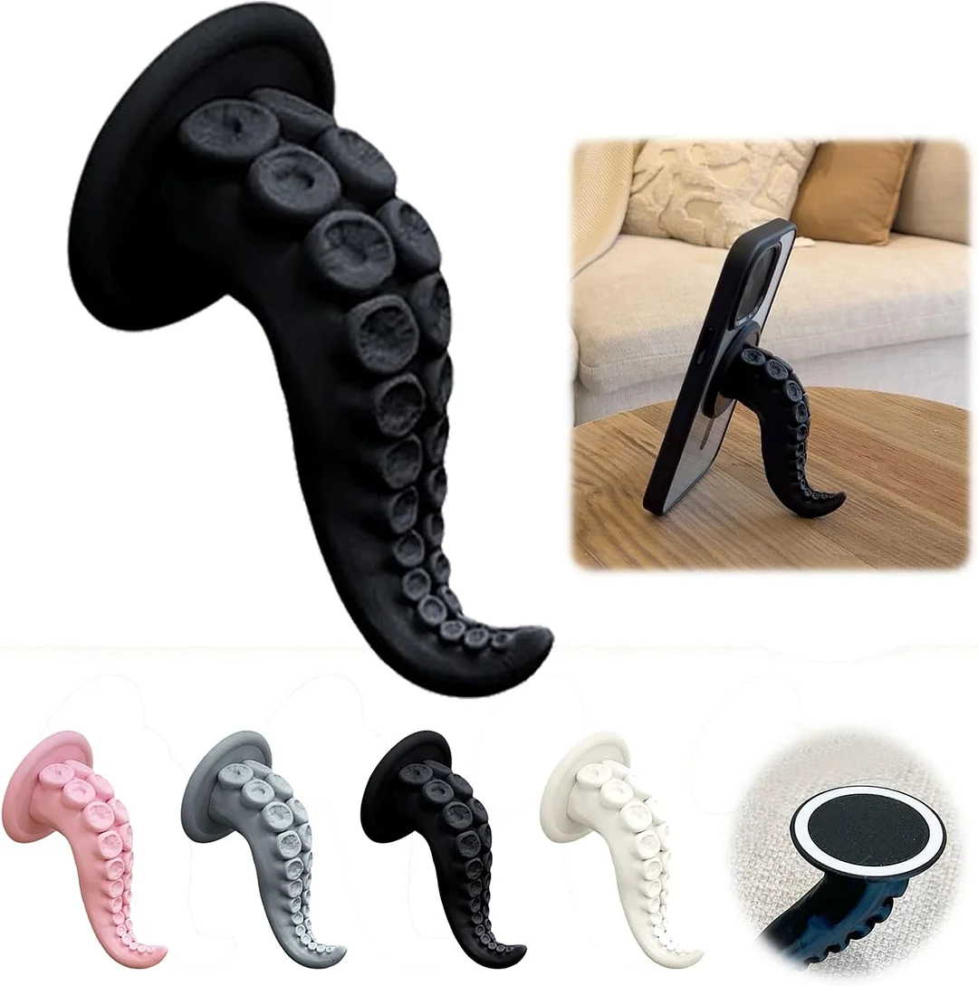 Octopus Claw Magnetic Bracket, 3D Octopus Claw Magnetic Bracket for Phone, Creative Octopus Tentacle Magnetic Phone Holder, Multifunctional Octopus Holder Phone Stand (Gray)
