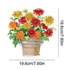 (US Only)2D Flat Flower Vase DIY Diamond Painting Tabletop Ornaments Kit for Home Office