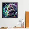 40x40cm Skelett 5d DIY Vollbohrer Runde Diamant Malerei Kit Wohnkultur