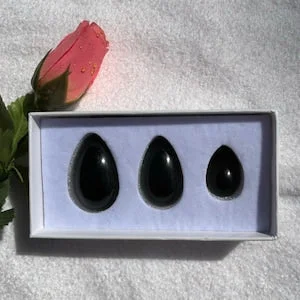 pornhint Pornhint Kegel Exercise - Obsidian Yoni-Egg - Set of 3