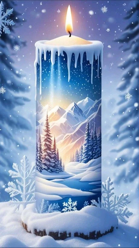 Partial AB Drill-Christmas Candlesticks-Full Round Diamond Painting-40*70cm