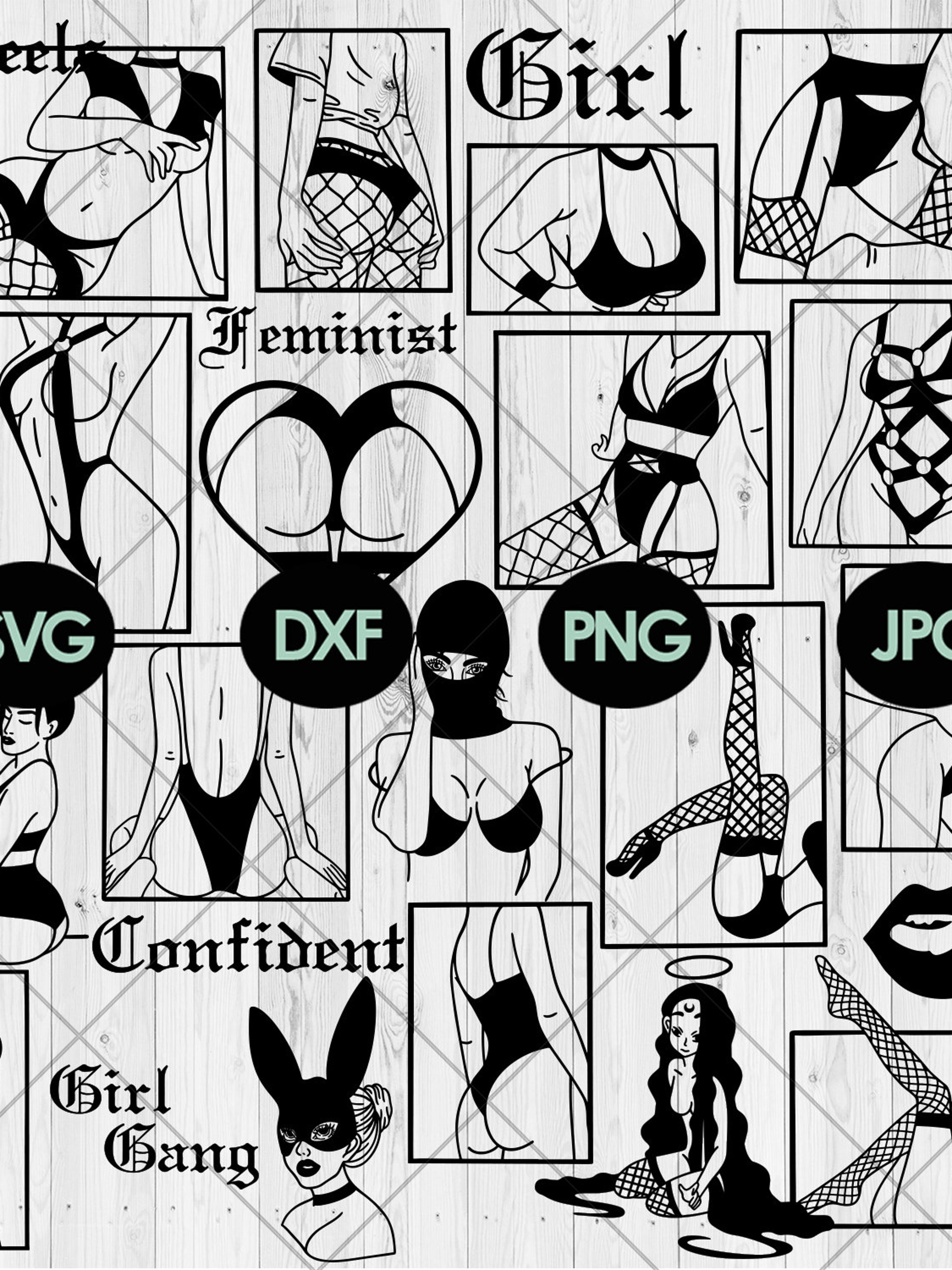 Sexy woman body svg bundle, Body positivity svg, dxf, png, jpg, Girl ...
