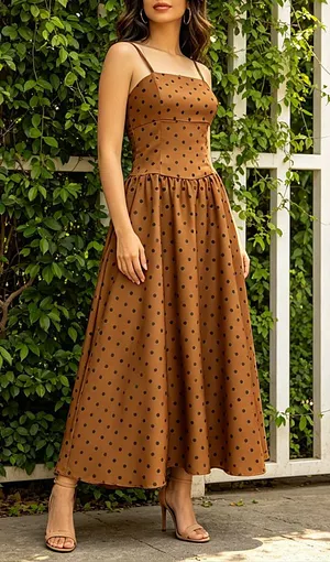 dot maxi dress in brown & ivory dot majorelle jourdansloane on LTK