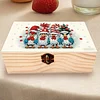 5D DIY Diamond Painting Handmade Wood Storage Box Crystal Storage Case (Chicken)