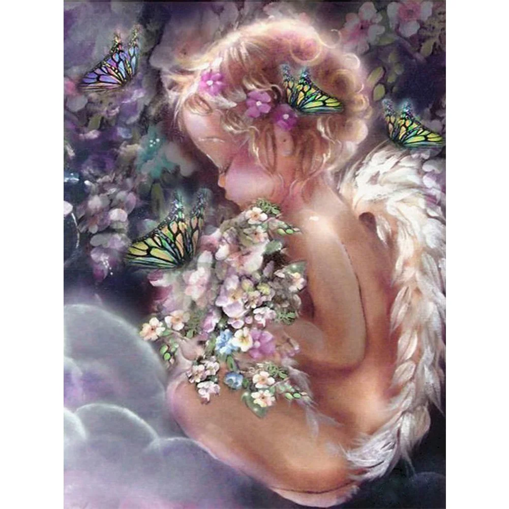 DIY Stamped Cross Stitch 11CT Full Embroidery 40*53cm - Angel Baby