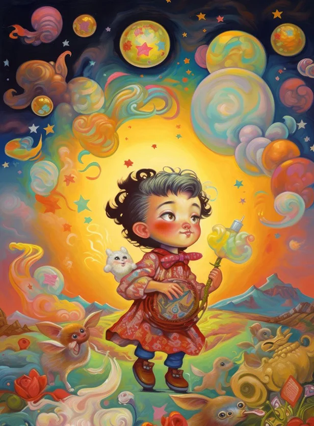 Fantasy Little Girl 40*50CM (Canvas) Full Round Drill Diamond Painting gbfke