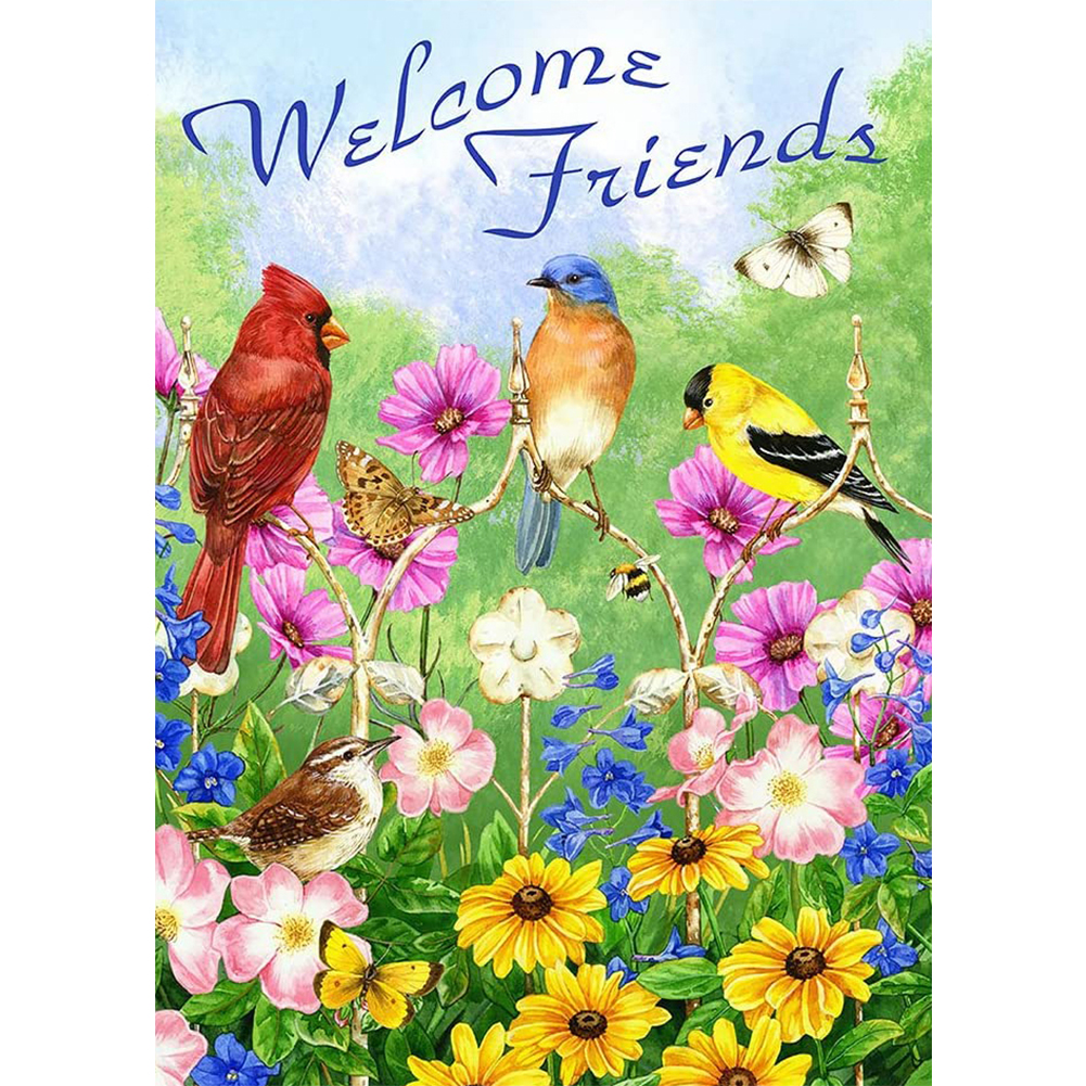 

Welcome Friends - Round Drill Diamond Painting - 30*40CM, 501 Original
