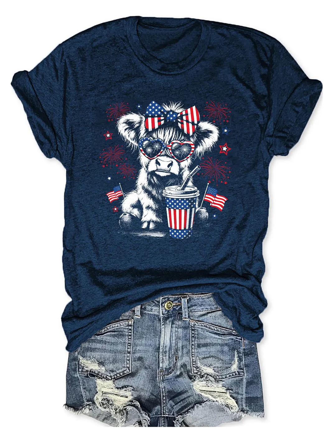 USA Highland Cow T-shirt