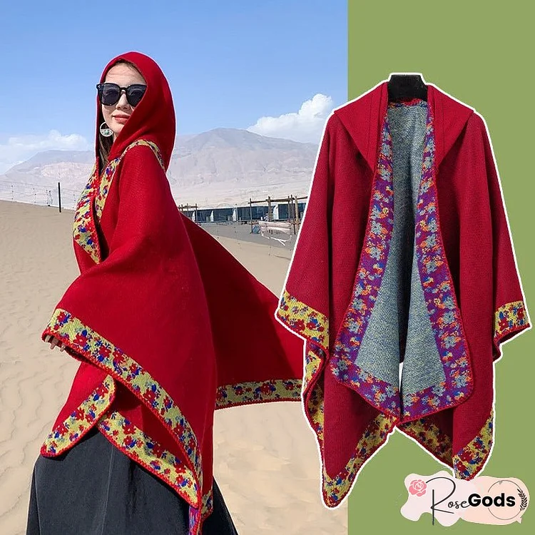 Big Cape, Comfortable Breathable Scarf, Ethnic Style Shawl Cape