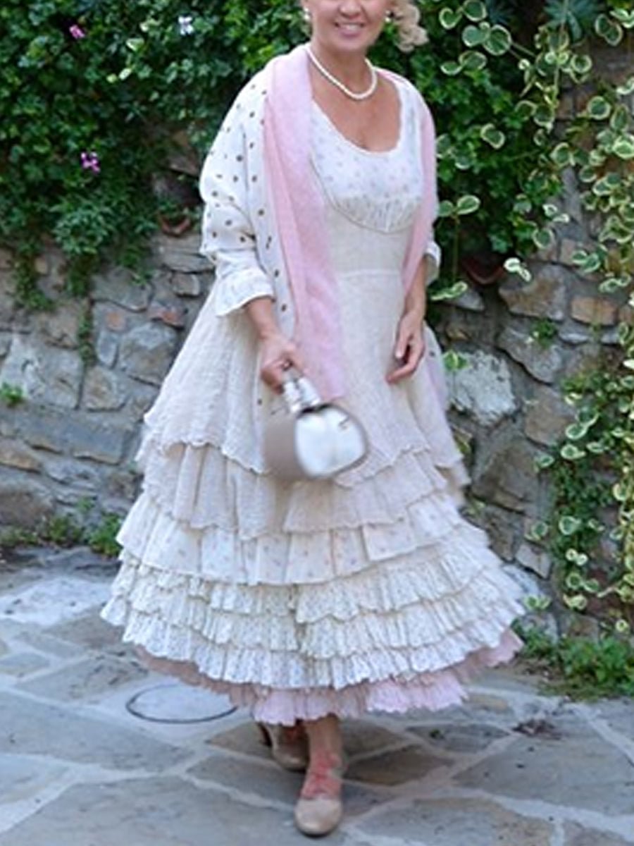 Casual Solid Color Loose Linen Dress