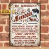 Personalized Grilling Barbeque Rules Custom Classic Metal Signs