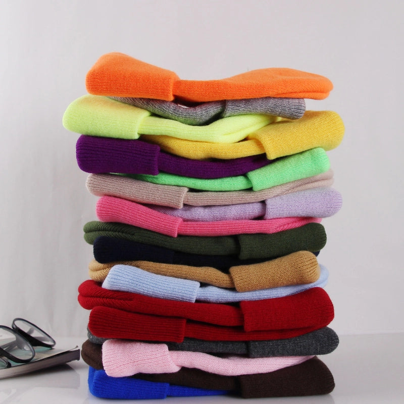 Unisex Minimalist Solid Color Eaveless Wool Cap