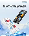 19-Key Programmable Mini Keyboard With Hot-Swappable 3D Scroll Wheel and Joystick, Customizable Digital Functions, Compatible With Win8/10/Mac