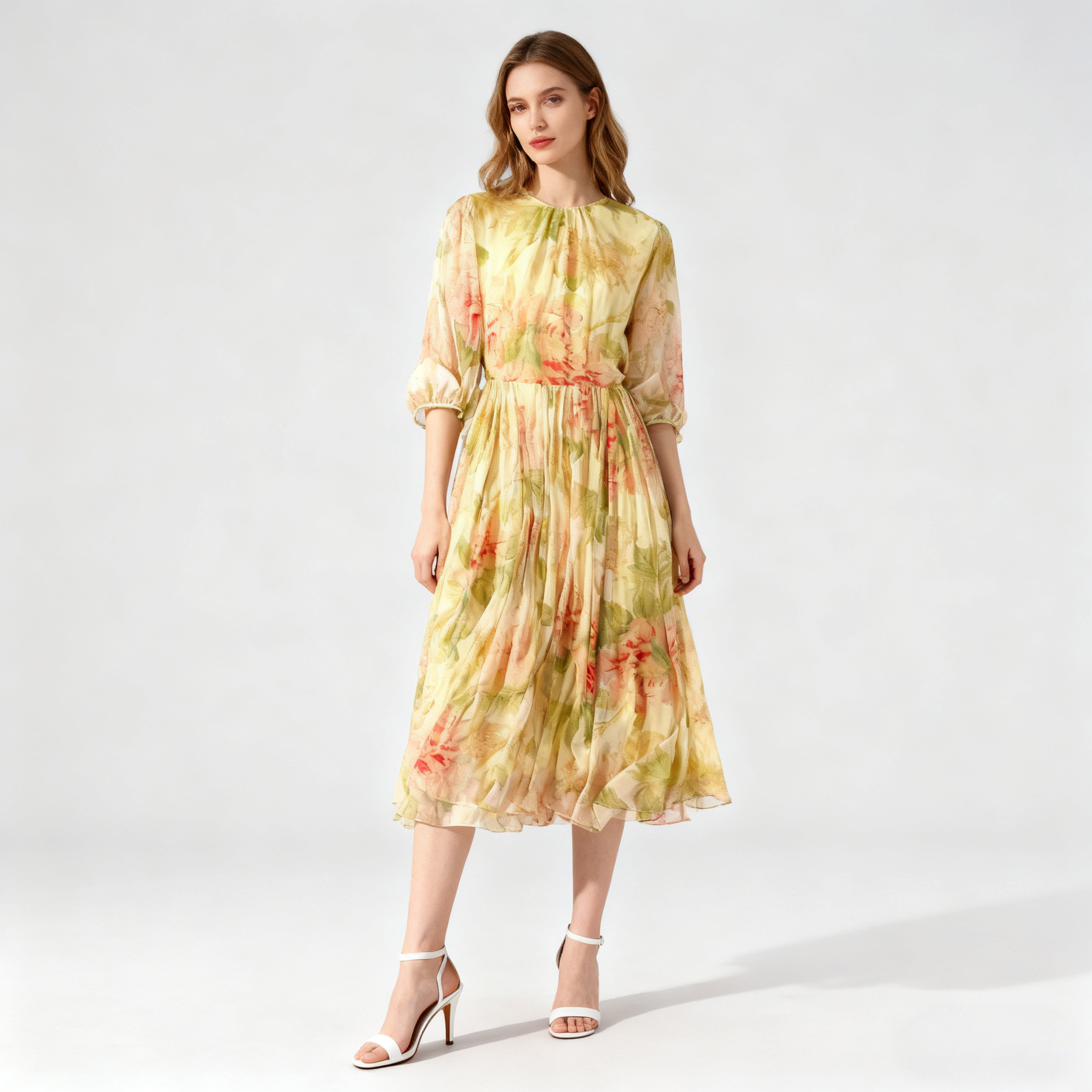 Long 100 Mulberry Silk Dress High-end Summer Style REAL SILK LIFE