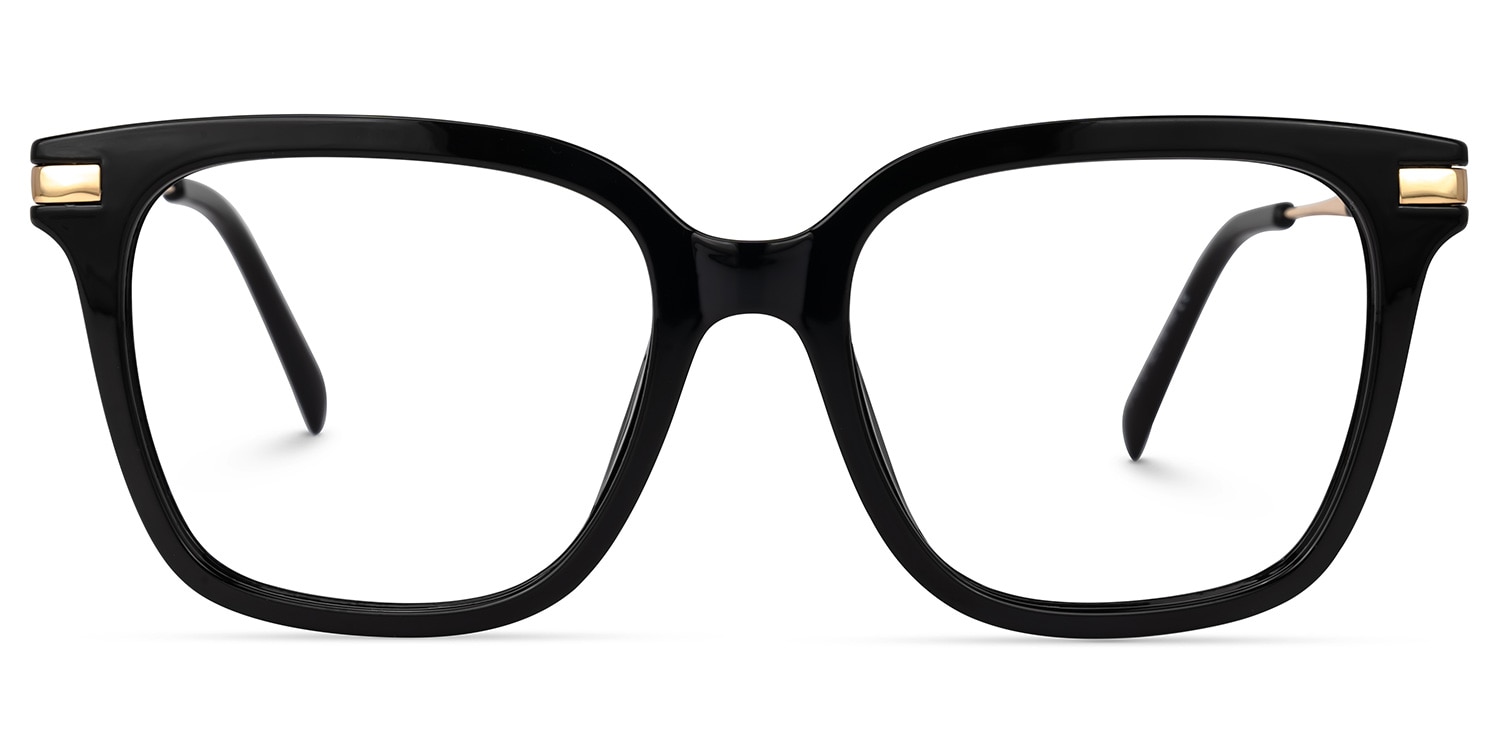 Whitby Rectangle Black Eyeglasses | Vooglam UK
