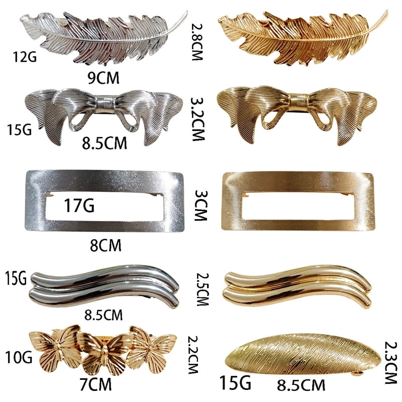 Women’s Elegant Classic Style Streetwear Butterfly Bow Knot Twist Metal Hair Clip