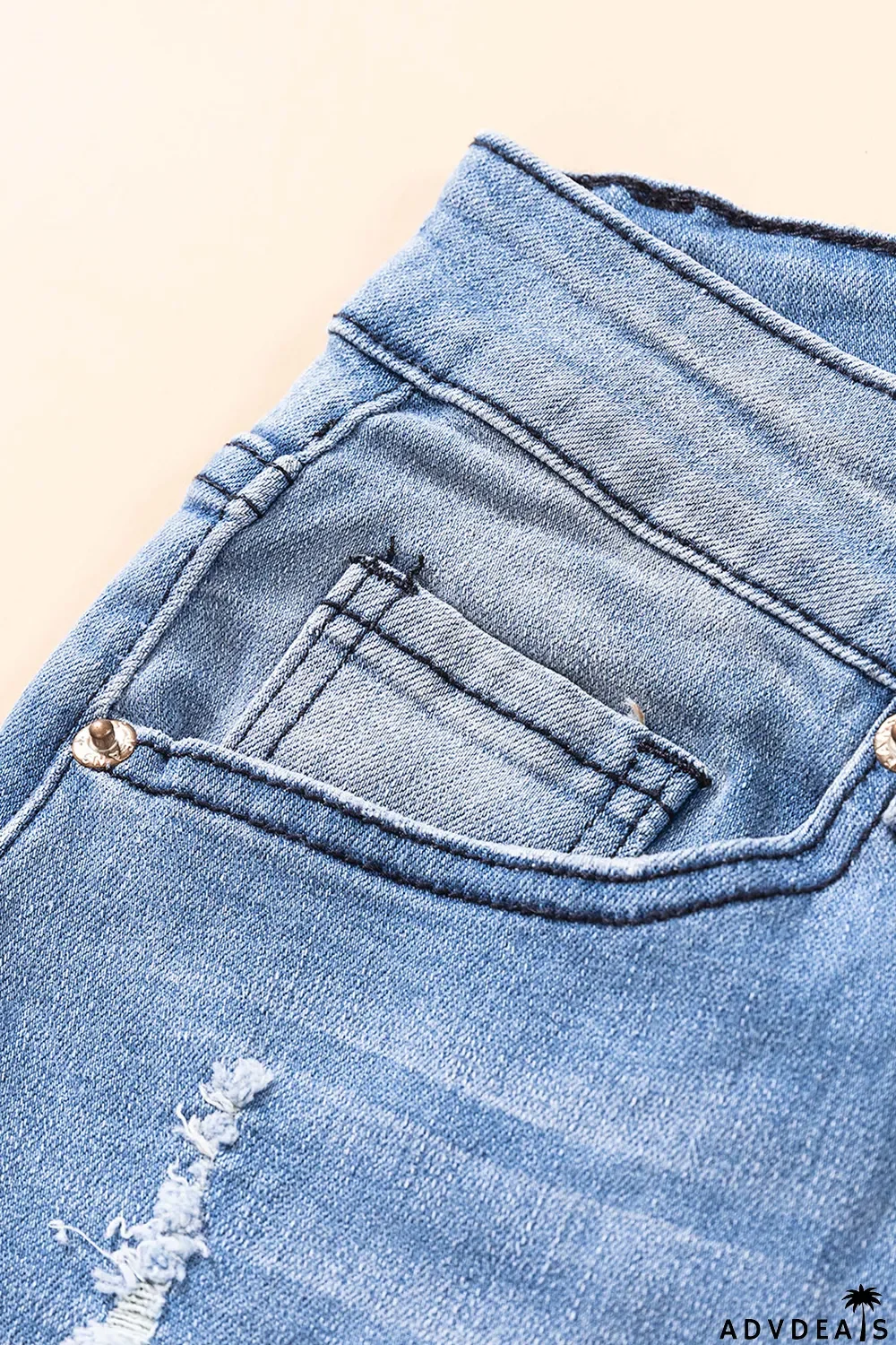 High Waist Distressed Skinny Jeans