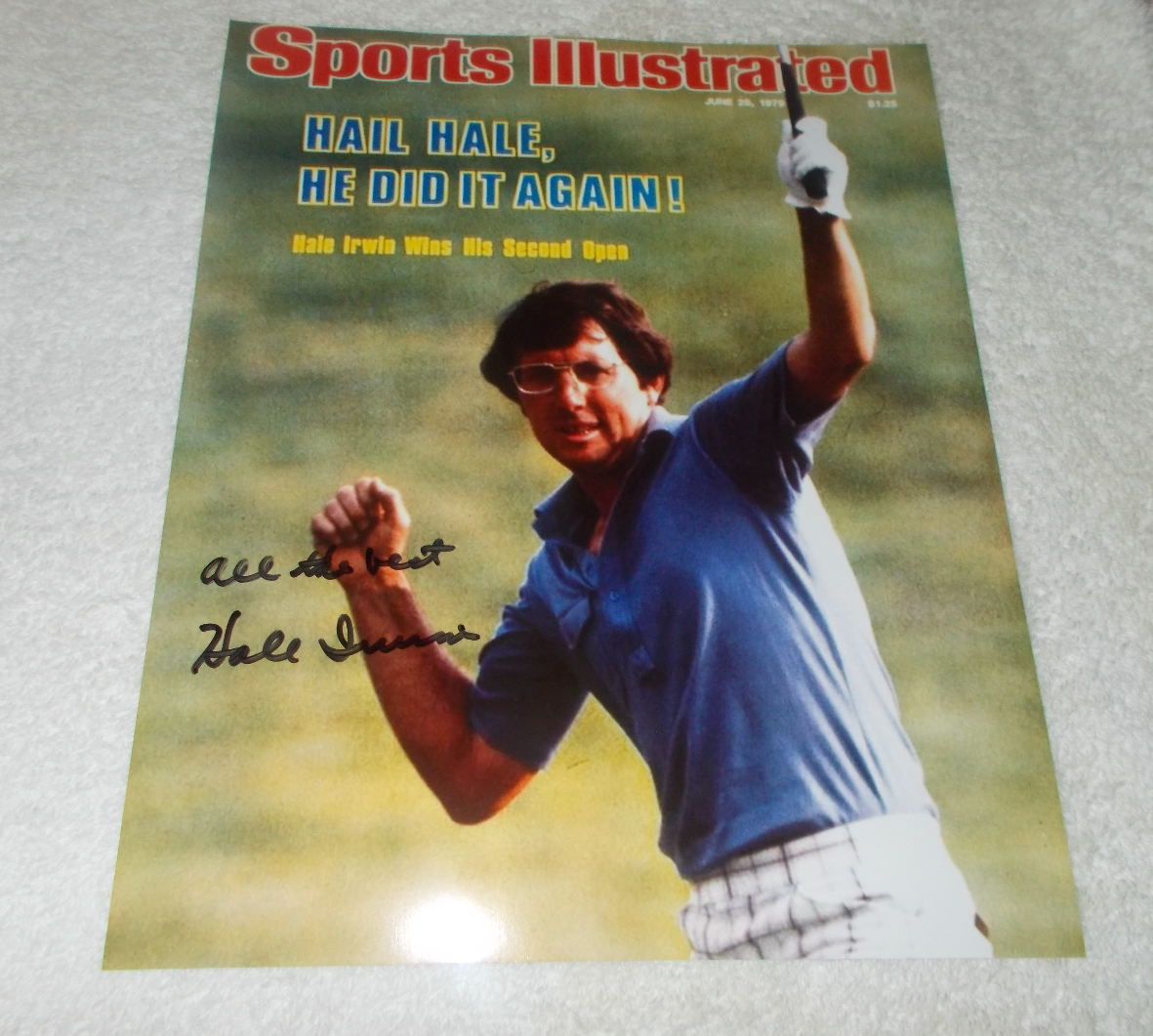 HALE IRWIN US OPEN CHAMPION SIGNED Sports Illustrated 8x10 Photo Poster painting Autographed COA