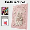 Christmas Snowman 5D DIY Round Special Shaped Pearl Partial Drill Diamonds Dots Gem Art Kits with Wooden Frame Diamond Dots Paintings 30x40cm Diamonds Paintings Gem Art for Adults Beginners Home Decor