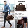 Leder Aktentasche Laptoptasche Herren, Vintage Ledertasche Businesstasche f&uuml;r bis 17 Zoll Laptop, Klassische Echt-Leder Schultertasche Arbeitstasche Messenger Tasche
