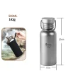 Pure titanium outdoor sports water bottle, large-capacity single-layer lightweight titanium water bottle for cycling, mountaineering, travel, portable and camping